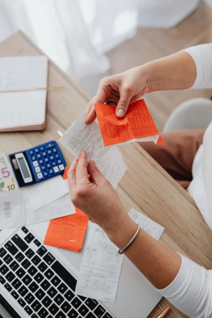 Bookkeeping receipts